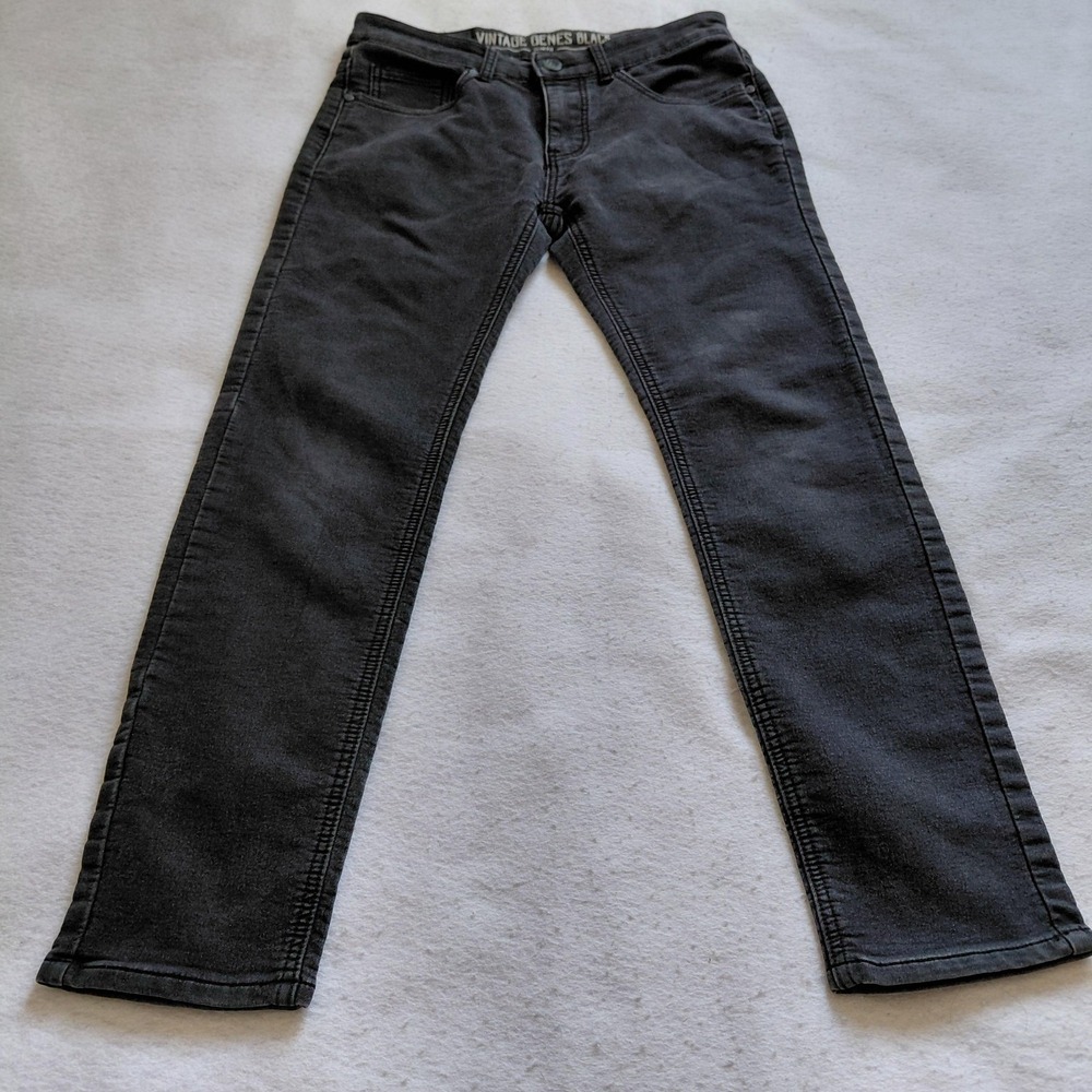 Vintage Genes Black Mens Slim Fit Jeans 30x30 Faded Black Stretch Denim Casual